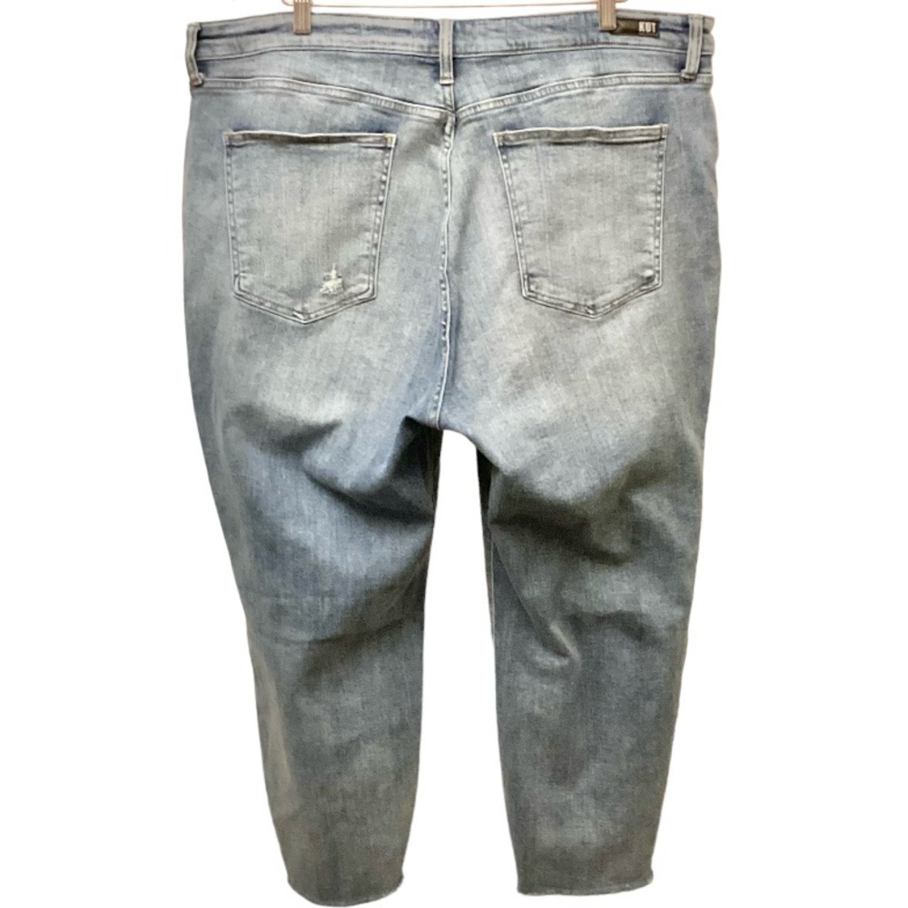 Kut From The Kloth 22W Rachael Fab Ab Mom Jeans High Rise Frayed Hems Stretch - Picture 3 of 12